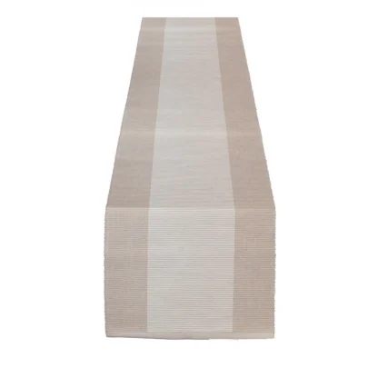 Striped Cotton Table Runners (Cream)