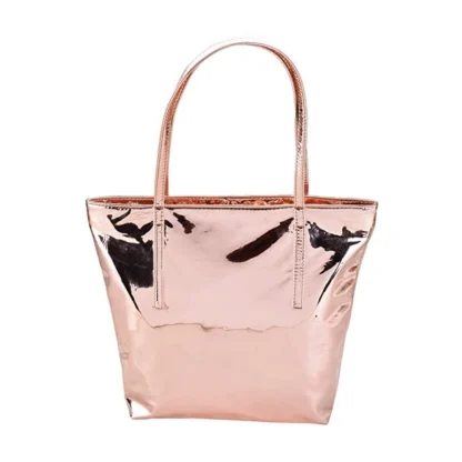 Women's Synthetic Solid Shoulder Bag (Rose Gold )