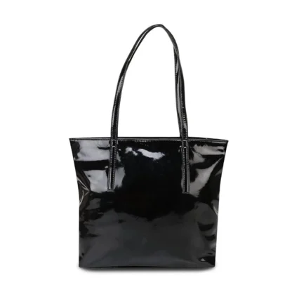 Women's Synthetic Solid Shoulder Bag (Black) - Image 3