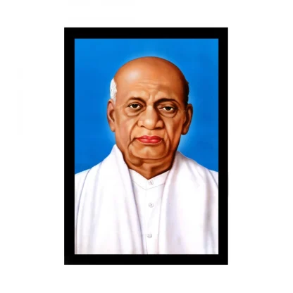 Sardar Vallabhbhai Patel Painting with Synthetic Photo Frame (Multicolor)