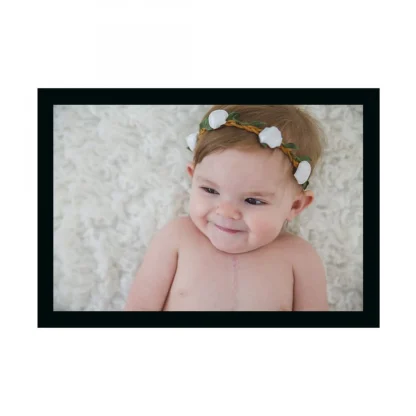 Baby Photo Painting with Synthetic Photo Frame (Multicolor)