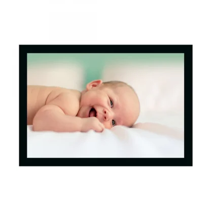 Baby Photo Painting with Synthetic Photo Frame (Multicolor)