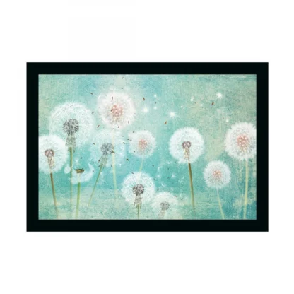 Flower Painting Painting with Synthetic Photo Frame (Multicolor)