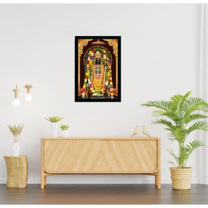 Ayodhya ram lalla Painting with Synthetic Photo Frame (Multicolor) - Image 2