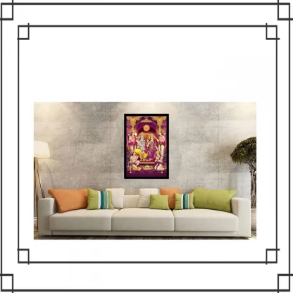 Ayodhya Ram Mandir Painting with Synthetic Photo Frame (Multicolor) - Image 2