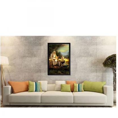 Jesus Christ Painting with Synthetic Photo Frame (Multicolor) - Image 2