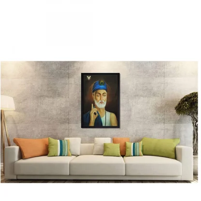 Sant Kabir Das Painting with Synthetic Photo Frame (Multicolor) - Image 2