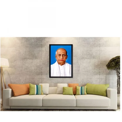 Sardar Vallabhbhai Patel Painting with Synthetic Photo Frame (Multicolor) - Image 2