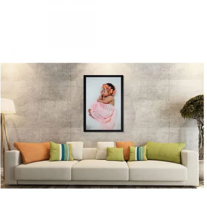 Baby Photo Painting with Synthetic Photo Frame (Multicolor) - Image 2