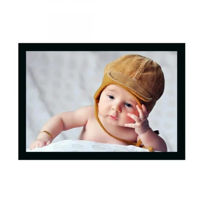 Baby Photo Painting with Synthetic Photo Frame (Multicolor)