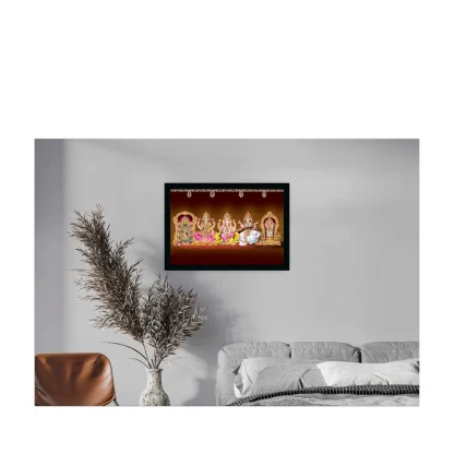 Tirupati Balaji Painting with Synthetic Photo Frame (Multicolor) - Image 2