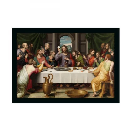 Jesus Christ Painting with Synthetic Photo Frame (Multicolor)