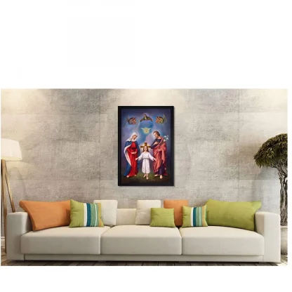 Jesus Christ Painting with Synthetic Photo Frame (Multicolor) - Image 2