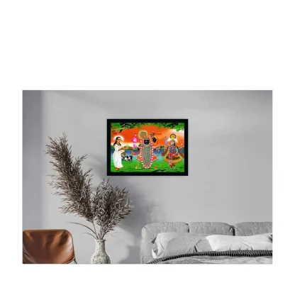 Shrinathji Painting with Synthetic Photo Frame (Multicolor) - Image 2