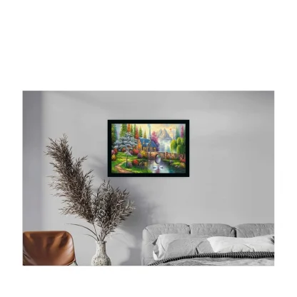 Natural Scenery Painting with Synthetic Photo Frame (Multicolor) - Image 2