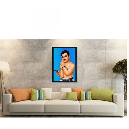 Chandra Shekhar Azad Painting with Synthetic Photo Frame (Multicolor) - Image 2