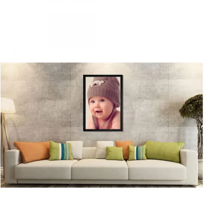 Baby Photo Painting with Synthetic Photo Frame (Multicolor) - Image 2