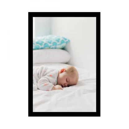 Baby Photo Painting with Synthetic Photo Frame (Multicolor)