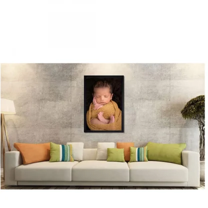 Baby Photo Painting with Synthetic Photo Frame (Multicolor) - Image 2