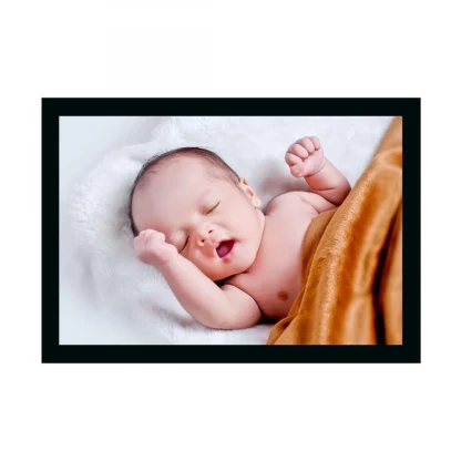 Baby Photo Painting with Synthetic Photo Frame (Multicolor)