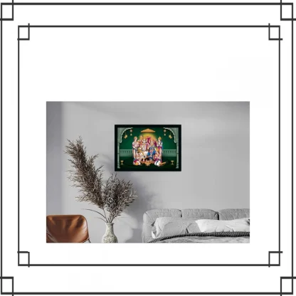 Ayodhya Ram Mandir Painting with Synthetic Photo Frame (Multicolor) - Image 2