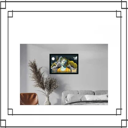 Buddha Painting with Synthetic Photo Frame (Multicolor) - Image 2