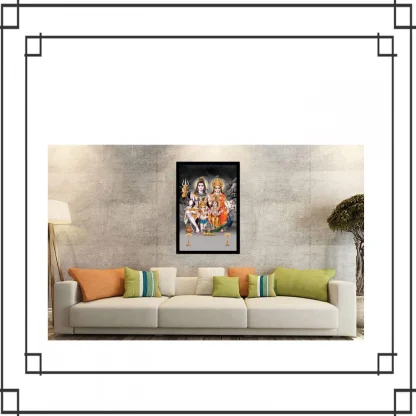 Lord Shiva Painting with Synthetic Photo Frame (Multicolor) - Image 2