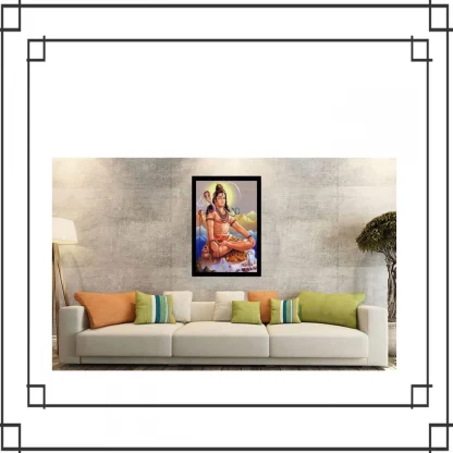 Lord Shiva Painting with Synthetic Photo Frame (Multicolor) - Image 2