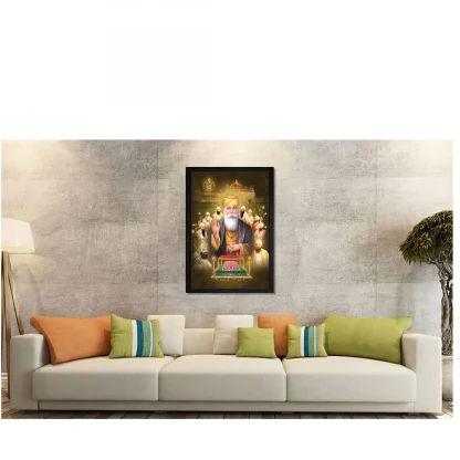 Guru Nanak Painting with Synthetic Photo Frame (Multicolor) - Image 2