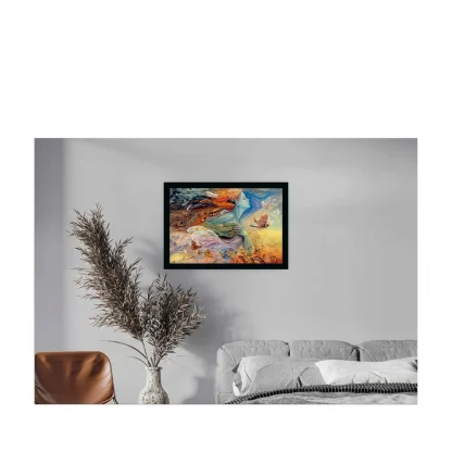 Modern Art Painting with Synthetic Photo Frame (Multicolor) - Image 2