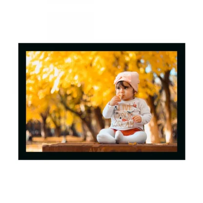 Baby Photo Painting with Synthetic Photo Frame (Multicolor)