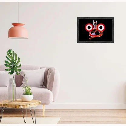 Jagannath Photo Painting with Synthetic Photo Frame (Multicolor) - Image 2