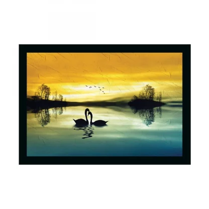 wan Pair Painting with Synthetic Photo Frame (Multicolor)