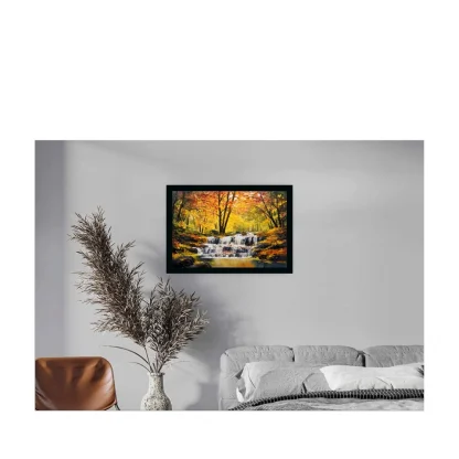 Natural Wate Painting with Synthetic Photo Frame (Multicolor) - Image 2