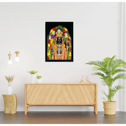 Ayodhya ram lalla Painting with Synthetic Photo Frame (Multicolor) - Image 2