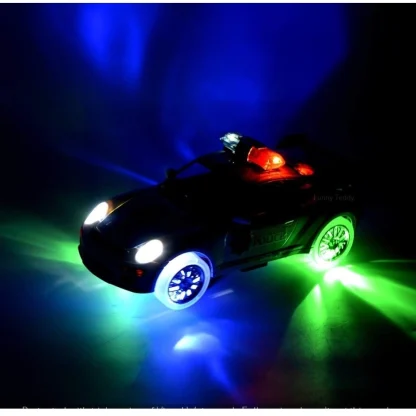 Plastic  Fun Flashing Lights In The Wheels And Realistic Sounds With Sirens Police Car Toy For Kids (White) - Image 2