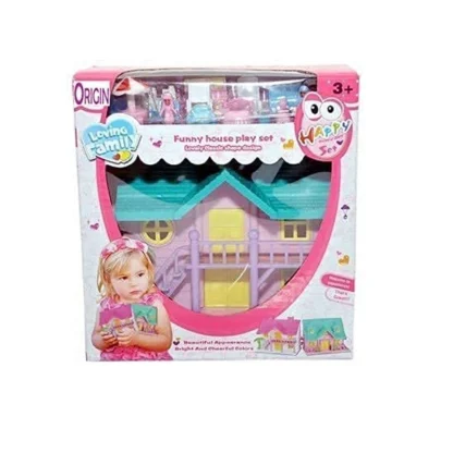 Plastic Dollhouse For Girls With Furniture (Multicolor) - Image 2