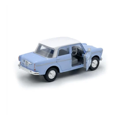 Plastic Old Model Fiat Openable Doors Pull Back Action Collectible Car (Sky blue) - Image 4