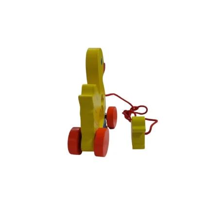 Wooden Toddlers Duck Pull Toy For Babies (Multicolor) - Image 3