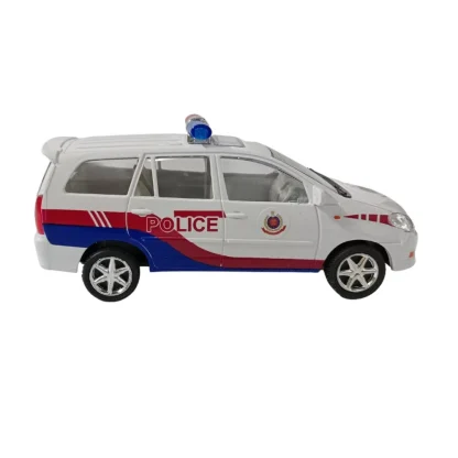 Plastic Innova Crysta Pull Back Police Car For Kids  (White) - Image 4