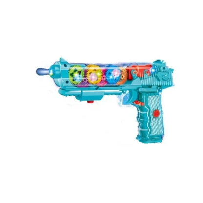 Plastic Laser And Flashing 3D Light With Transparent Musical Gun For Kids (Multicolor) - Image 2