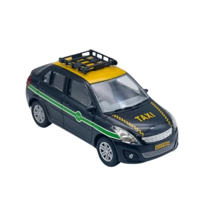 Plastic Ola Uber Swift Taxi Model Openable Doors Pull Back Action Car For Kids (Black) - Image 3