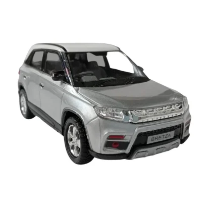 Plastic Bretza Suv Pull Back Action Car (Silver) - Image 2