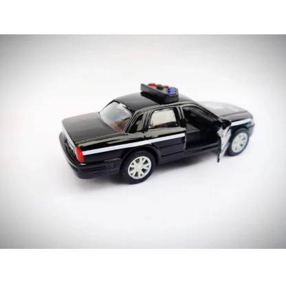 Plastic Diecast Metal Pullback Police Car (Red) - Image 3