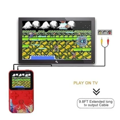 Plastic Video Game For Kids Console 500 In1 Classic Games (Red) - Image 5