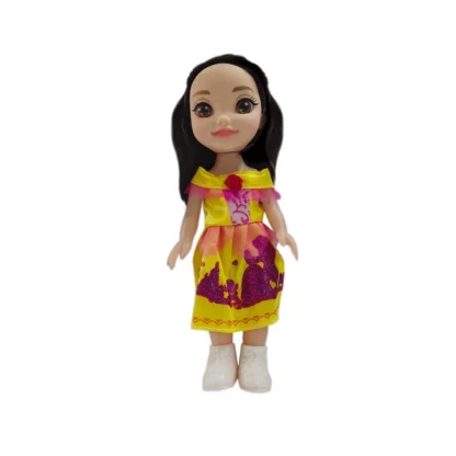 Plastic Doll Set With Fast Food Accessories (Yellow) - Image 2