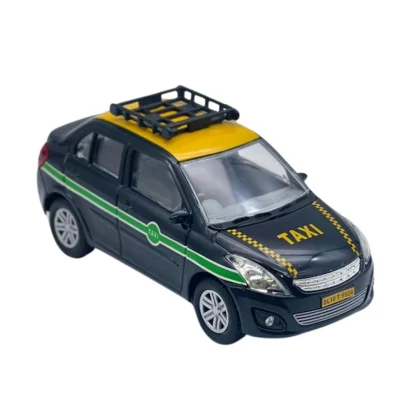 Plastic Ola Uber Swift Taxi Model Openable Doors Pull Back Action Car For Kids (Black) - Image 5