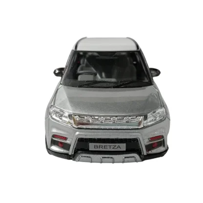 Plastic Bretza Suv Pull Back Action Car (Silver) - Image 3