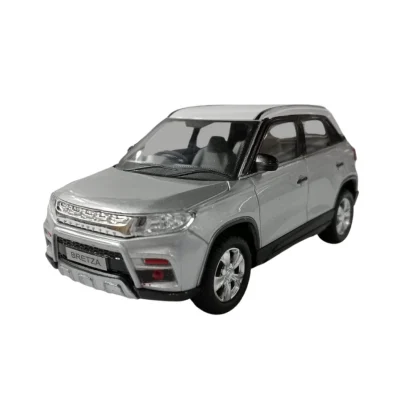 Plastic Bretza Suv Pull Back Action Car (Silver)