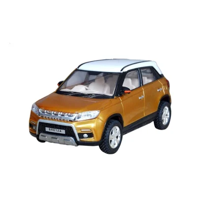 Plastic Bretza Suv Pull Back Car (Gold) - Image 4